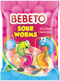 BEBETO SOUR WORMS 100GR